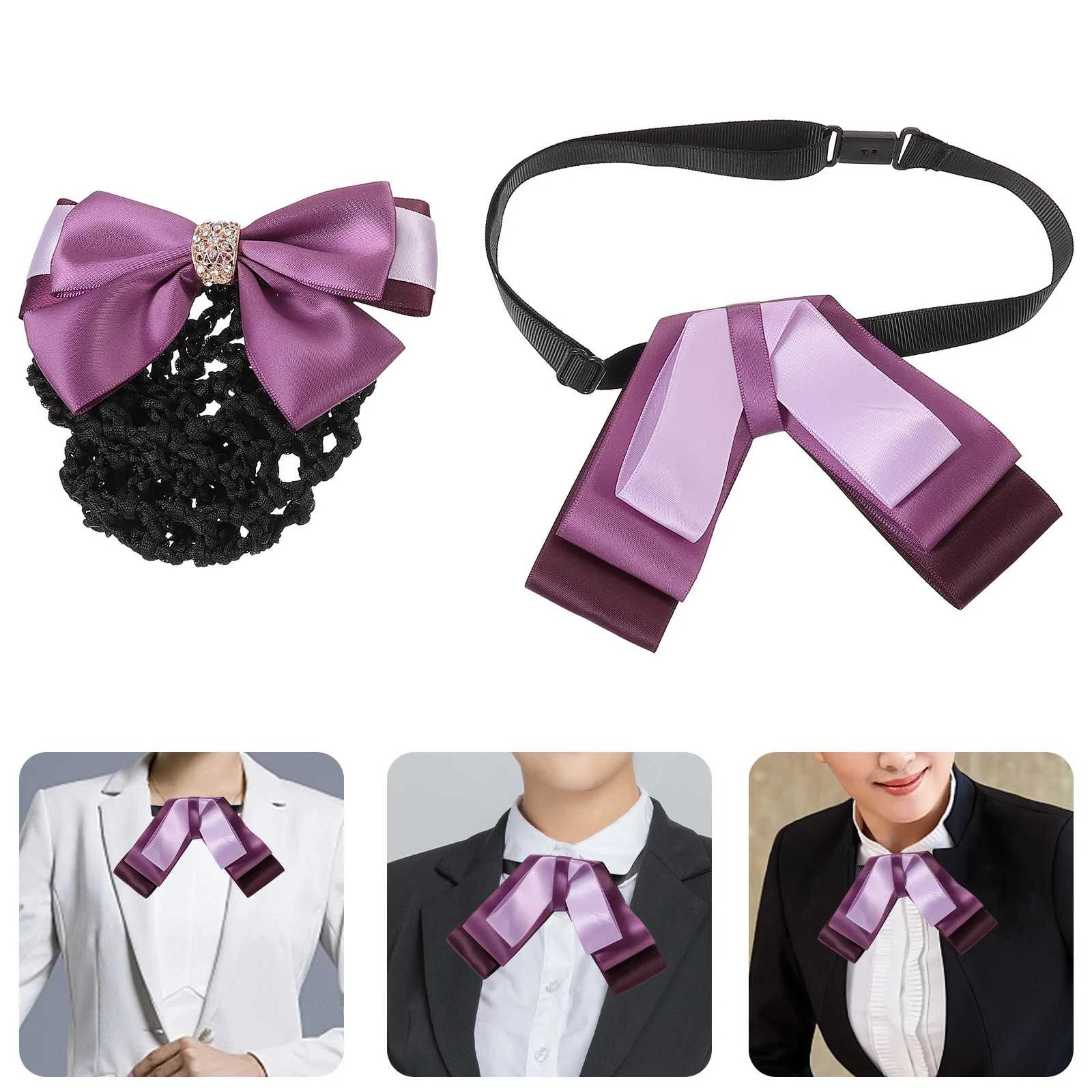 2 Pcs Buns Hair Net Tie Women Uniform Piece Set Nets Cover Purple Fabric Bows Clips Nurse
2 Pcs Buns Hair Net Tie Women Uniform Piece Set Nets Cover Purple Fabric Bows Clips Nurse