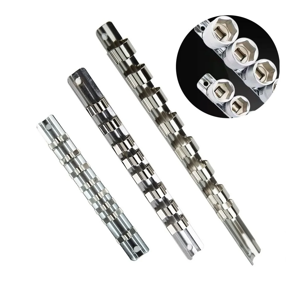 2PCS Socket Rack Holder 1/4 3/8 1/2inch 8 Clips On Rail Tool Organizer Storage For Storing Loose Sockets
2PCS Socket Rack Holder 1/4 3/8 1/2inch 8 Clips On Rail Tool Organizer Storage For Storing Loose Sockets