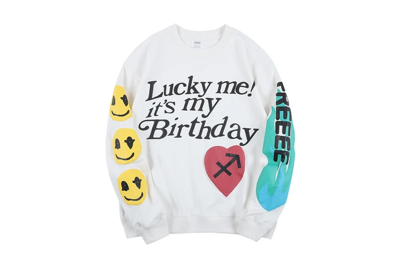 2021 Top Quality CPFM Lucky Me It's My Birthday Foam Print Sweatshirt Hoodie High Street Hip Hop Casual Oversize Kanye Sweater
2021 Top Quality CPFM Lucky Me It's My Birthday Foam Print Sweatshirt Hoodie High Street Hip Hop Casual Oversize Kanye Sweater