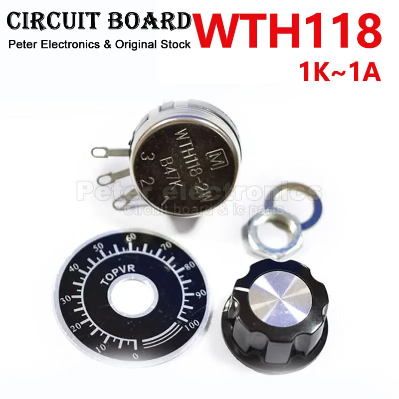 Подлинный переменный резистор WTH118 1K 2 K 4 7 10K 22K 47K 100K 470K 1M 2W 1A