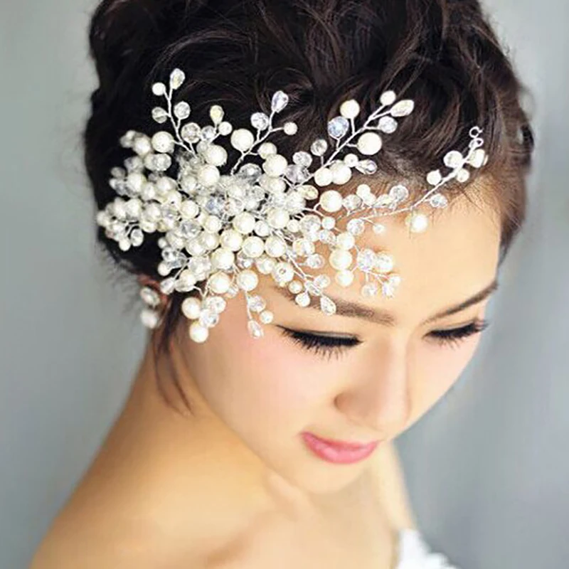 Bridal Hair Accessories Pearl Flower Hair Clip Crystal Rhinestone Bead Bride Hairband Headwear Wedding Jewelry Joyas
Bridal Hair Accessories Pearl Flower Hair Clip Crystal Rhinestone Bead Bride Hairband Headwear Wedding Jewelry Joyas