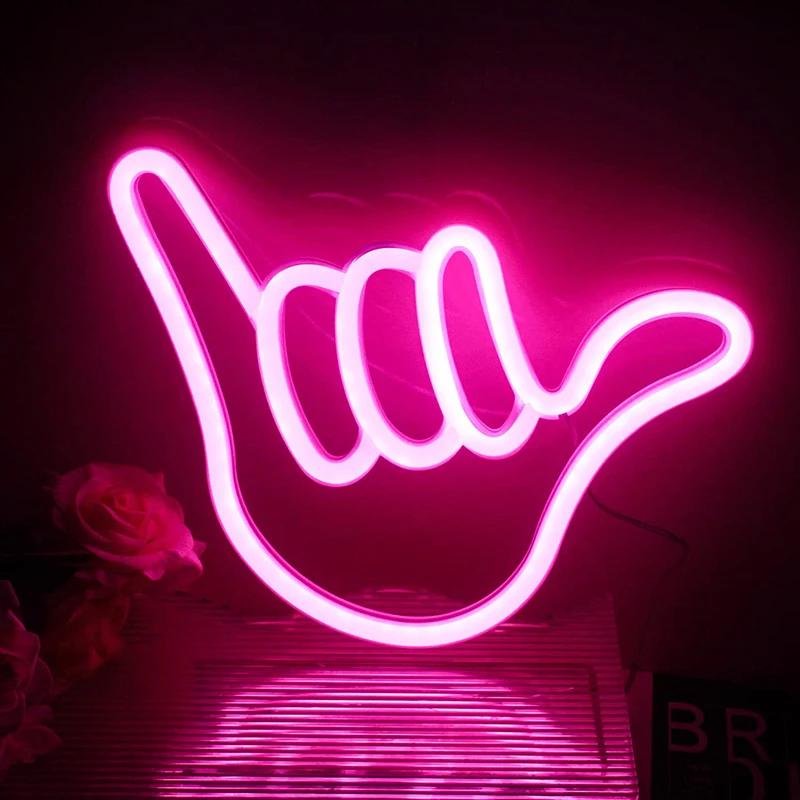 Hand Neon Sign Hands Gesture Shape LED Neon Light Cool Fingers Light Sign for Bedroom Wall Decor, Bar, Wedding
Hand Neon Sign Hands Gesture Shape LED Neon Light Cool Fingers Light Sign for Bedroom Wall Decor, Bar, Wedding