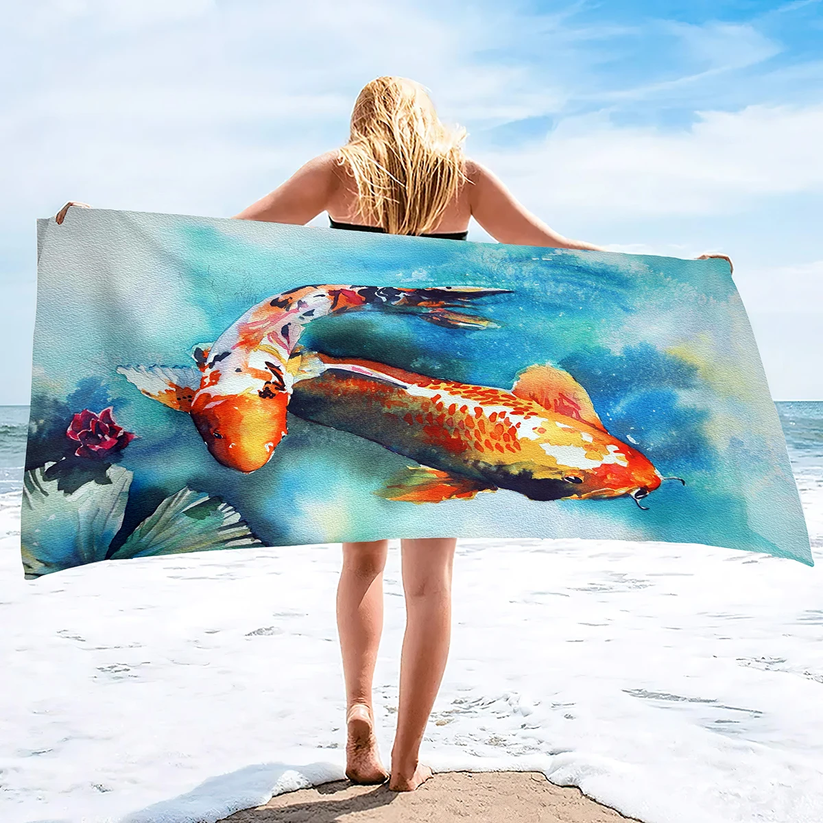 Microfiber Towel Fish Print Quick-drying Beach Towel Blanket,Sand Proof Swimming Bath Pool Towel for Travel Camping Yoga Sport
Microfiber Towel Fish Print Quick-drying Beach Towel Blanket,Sand Proof Swimming Bath Pool Towel for Travel Camping Yoga Sport