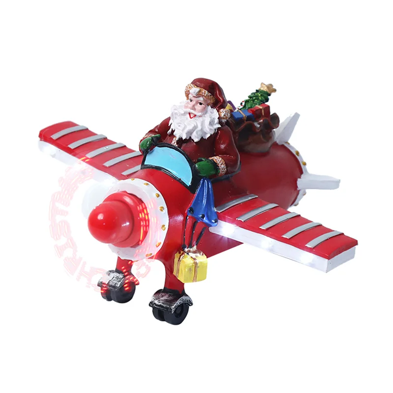 Village Santa Claus Driving Airplane Snow Scene Ornaments LED Light Music House Xmas Villa Christmas Decoration
Village Santa Claus Driving Airplane Snow Scene Ornaments LED Light Music House Xmas Villa Christmas Decoration