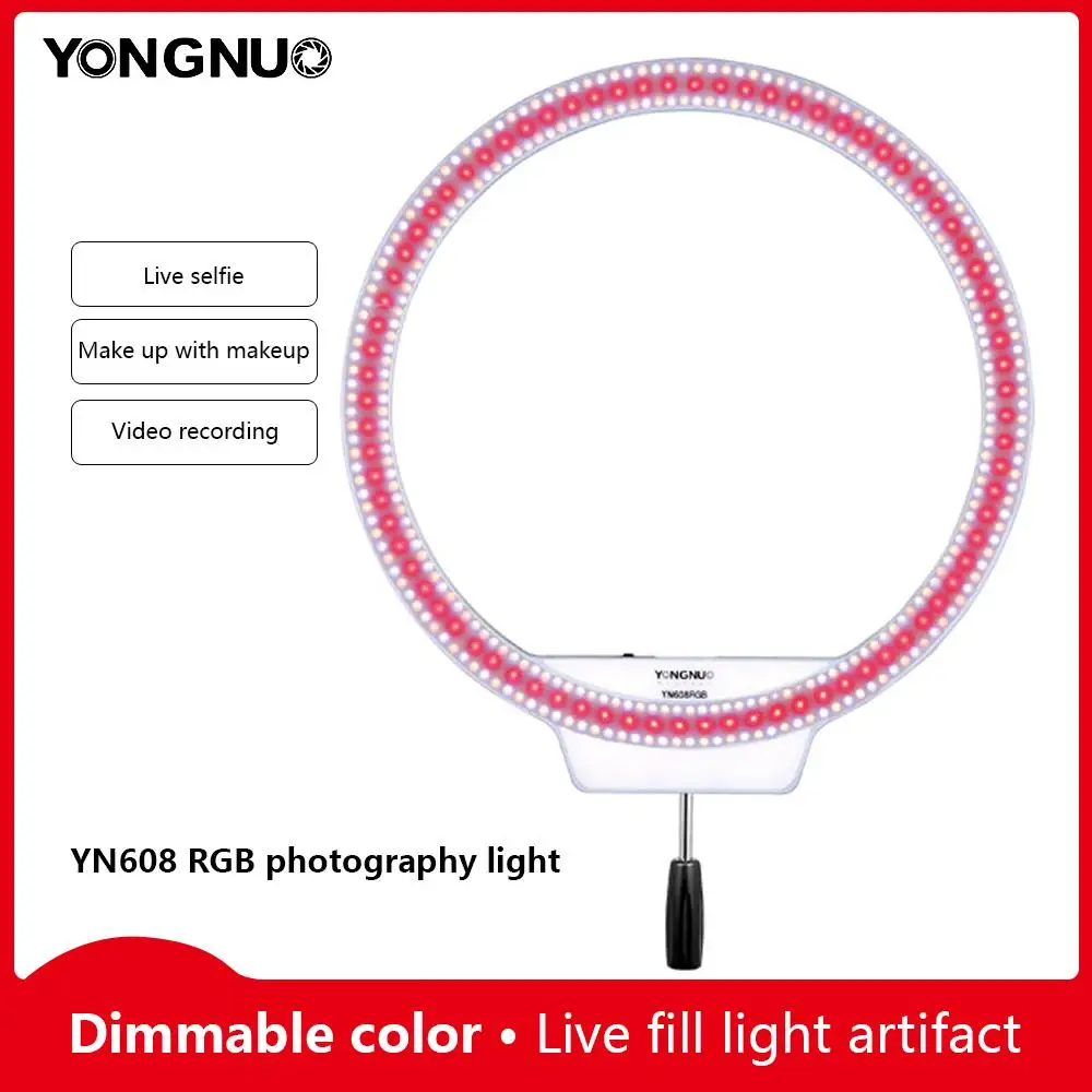 YONGNUO YN608 Studio Ring LED Flexible Video Light 3200-5500k Photographic Light Wireless Remote Control + AC Adapter
YONGNUO YN608 Studio Ring LED Flexible Video Light 3200-5500k Photographic Light Wireless Remote Control + AC Adapter