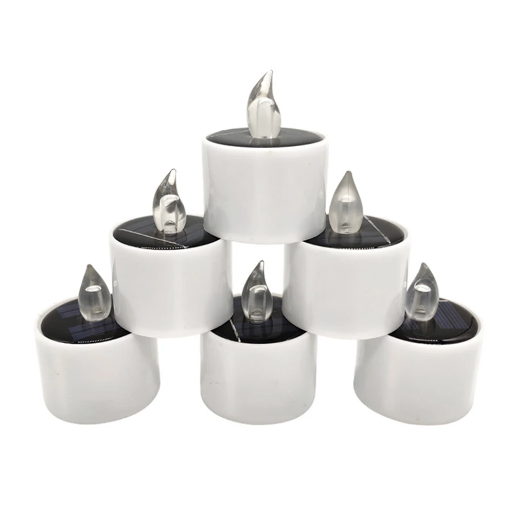 6 Pcs Halloween Solar Electronic Candle Small Tea Wax LED Candle Light Smokeless For Home Restaurant 
6 Pcs Halloween Solar Electronic Candle Small Tea Wax LED Candle Light Smokeless For Home Restaurant
