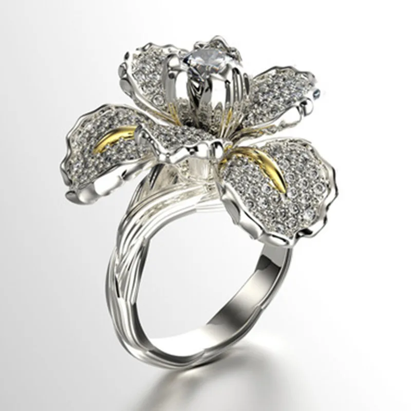 Korean Design Rose Flower Engagement Rings For Women Creative Exaggeration Flower Vintage Zircon Cubic Wedding Rings Jewelry
Korean Design Rose Flower Engagement Rings For Women Creative Exaggeration Flower Vintage Zircon Cubic Wedding Rings Jewelry