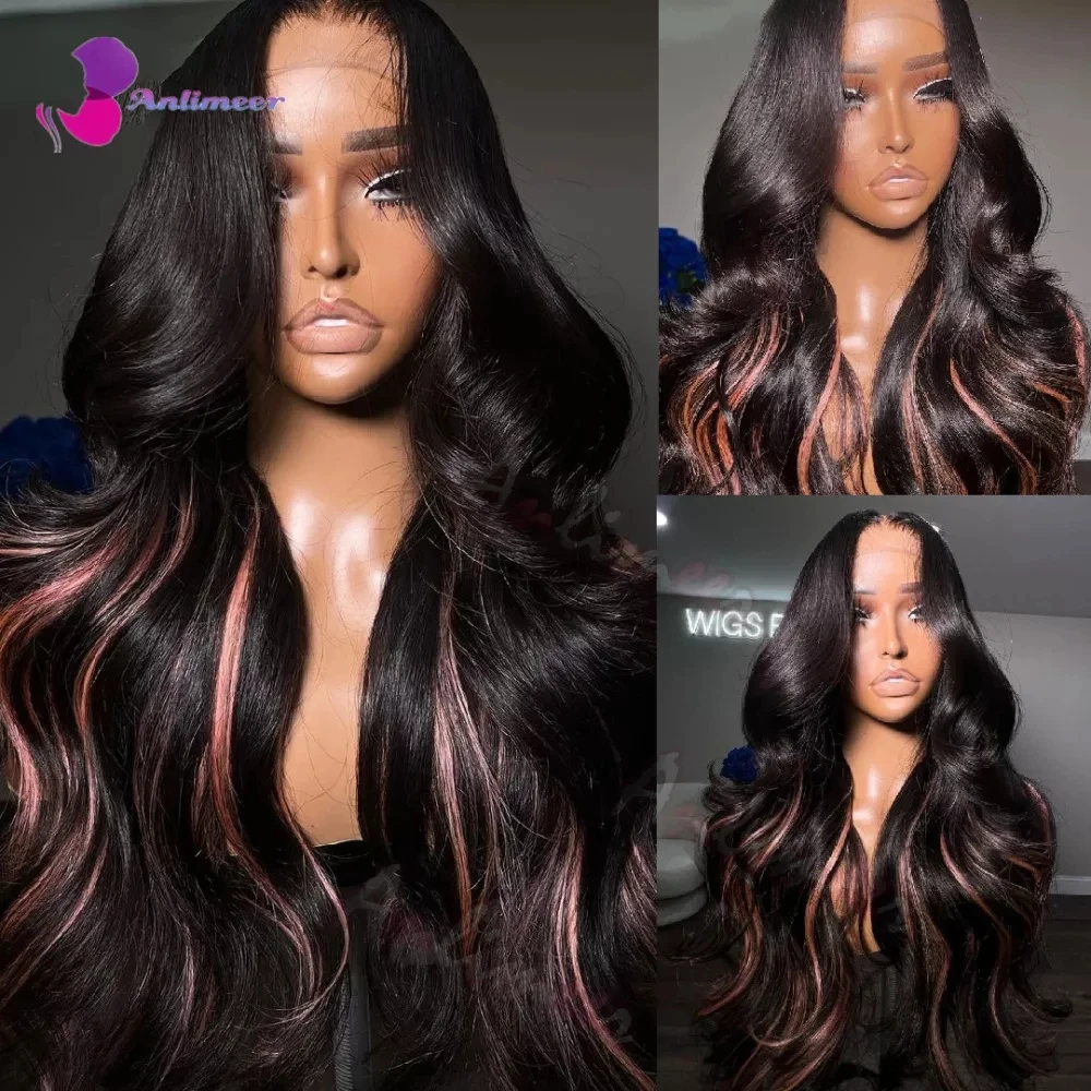 Highlight Wigs Black and Pink Human Hair Lace Front Wig Natural Wave Highlight Pink Lace Front Wig Human Hair for Women 13x4
Highlight Wigs Black and Pink Human Hair Lace Front Wig Natural Wave Highlight Pink Lace Front Wig Human Hair for Women 13x4
