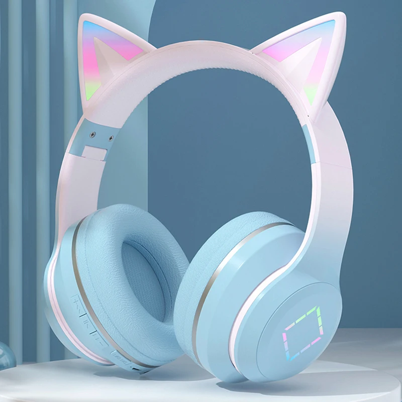 Bluetooth наушники с кошачьими ушками, Беспроводная музыкальная разноцветная светодиодная игровая гарнитура, наушники с шумоподавлением, детс...
Bluetooth наушники с кошачьими ушками, Беспроводная музыкальная разноцветная светодиодная игровая гарнитура, наушники с шумоподавлением, детс...