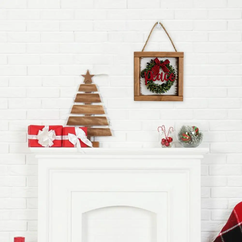 Beautiful Artificial Wreath Eye-catching Christmas Wooden Door Sign Festive Wreath Pendant Retro Welcome Plaque for Home Holiday
Beautiful Artificial Wreath Eye-catching Christmas Wooden Door Sign Festive Wreath Pendant Retro Welcome Plaque for Home Holiday