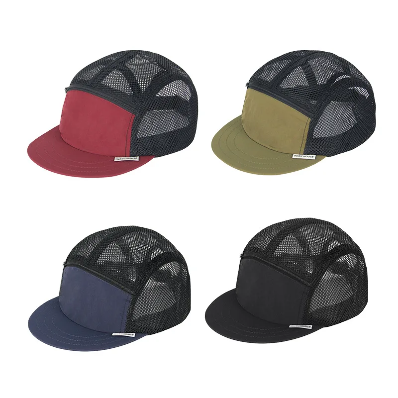 

2023 быстросохнущие мужские бейсболки с 5 панелями для женщин и мужчин, Снэпбэк кепки в стиле хип-хоп, водонепроницаемые сетчатые летние кепки