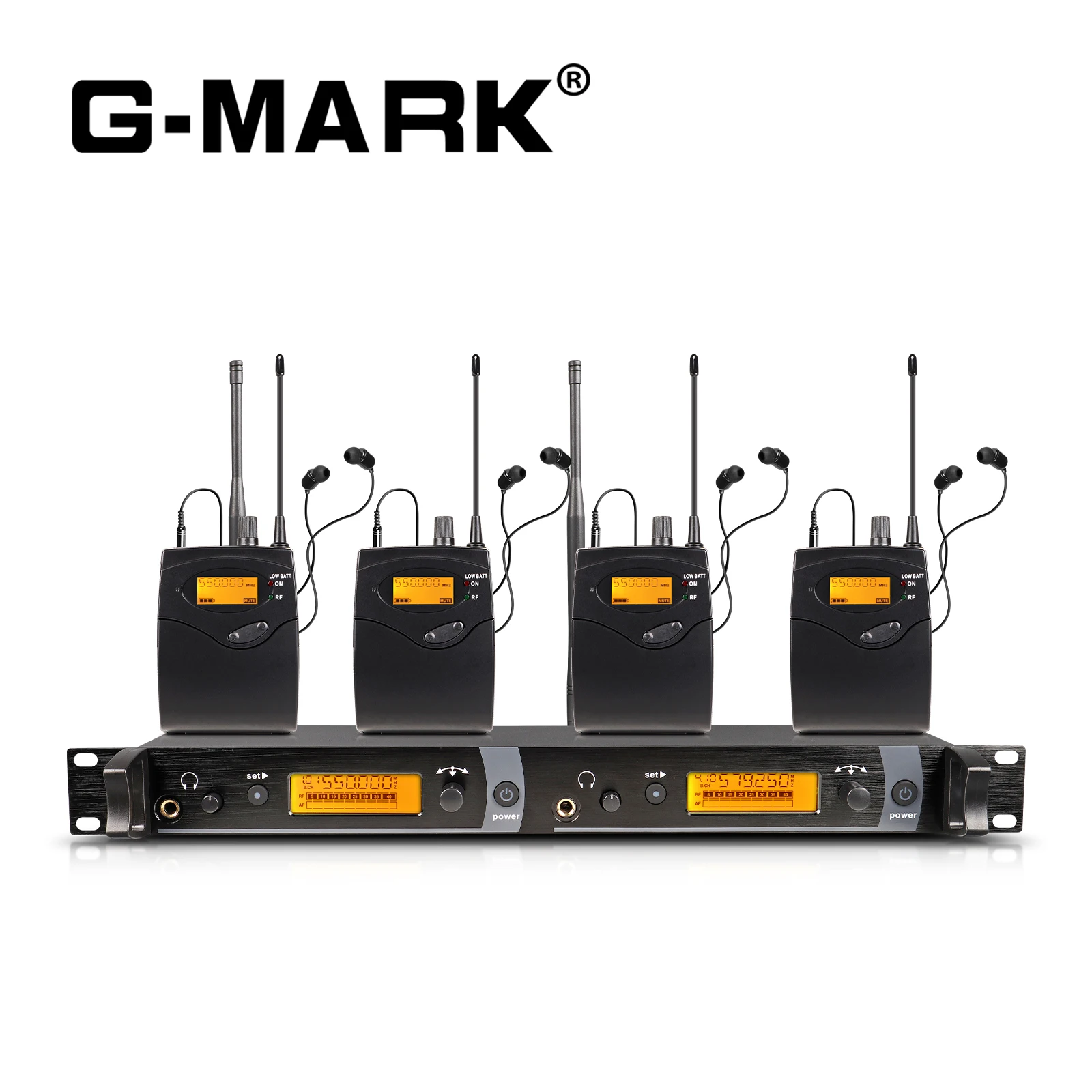 

Монитор-вкладыш G-MARK G5000 UHF беспроводной диапазон возврата частоты для певицы, гитары, студии