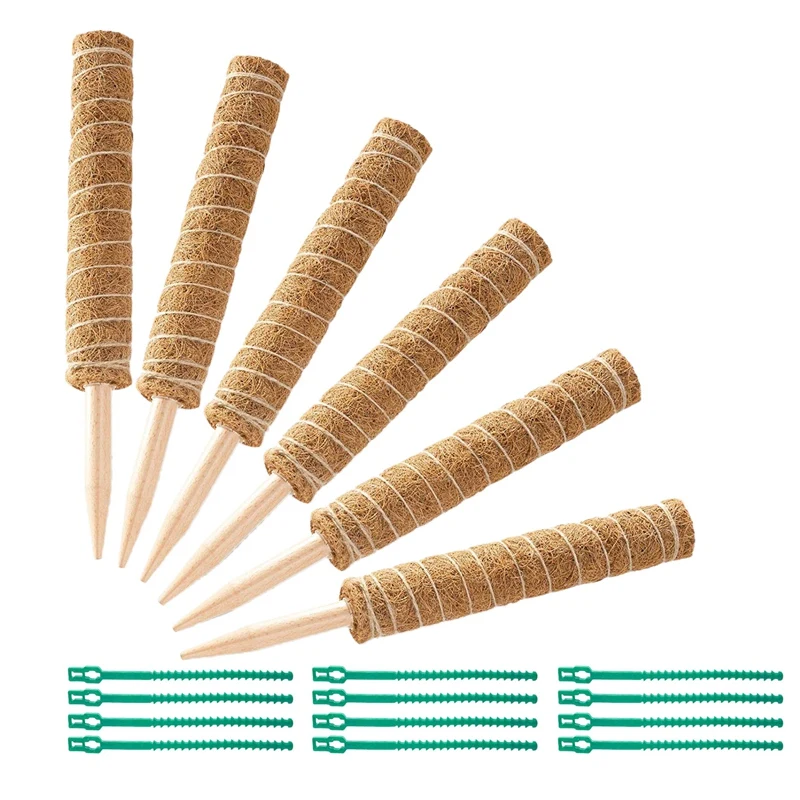 6 Pcs 16 Inch Moss Plant Poles For Indoor Plants To Grow Upwards, Totem Pole Plant Support, With 12 Pcs Plant Ties
6 Pcs 16 Inch Moss Plant Poles For Indoor Plants To Grow Upwards, Totem Pole Plant Support, With 12 Pcs Plant Ties