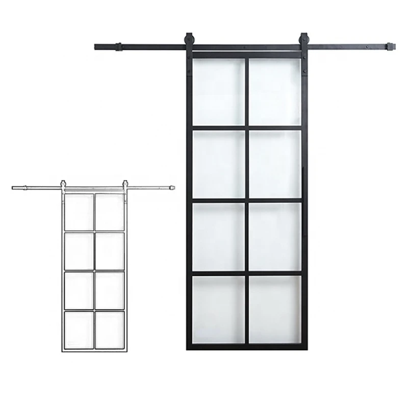 Customized Black Frame Tempered Glass Entry Sliding Barn Door Soft Close with Quality Door Hardware
Customized Black Frame Tempered Glass Entry Sliding Barn Door Soft Close with Quality Door Hardware