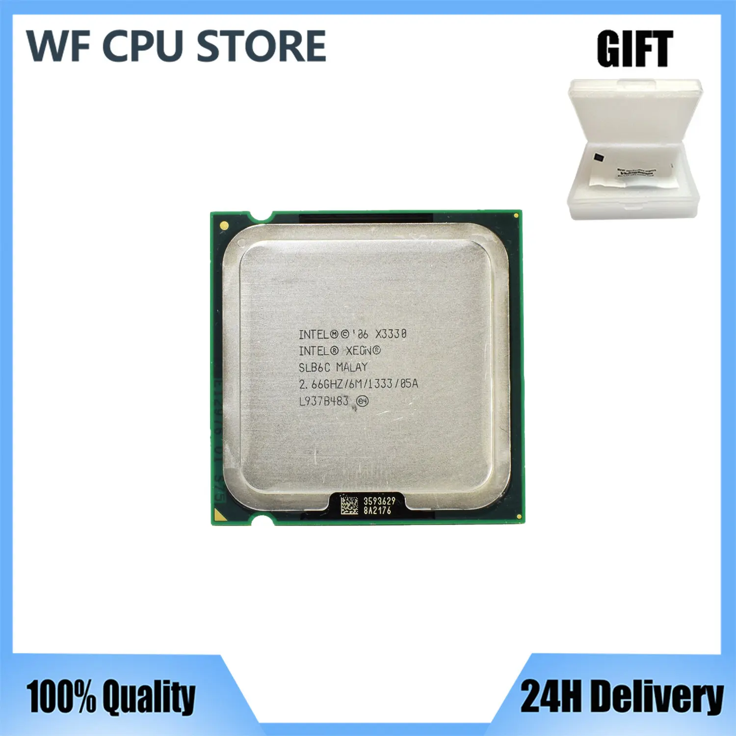Процессор Intel Xeon X3330 2,6 ГГц четырехъядерный четырехпоточный ЦПУ Процессор 6 Мб 95 Вт LGA 775 
Процессор Intel Xeon X3330 2,6 ГГц четырехъядерный четырехпоточный ЦПУ Процессор 6 Мб 95 Вт LGA 775