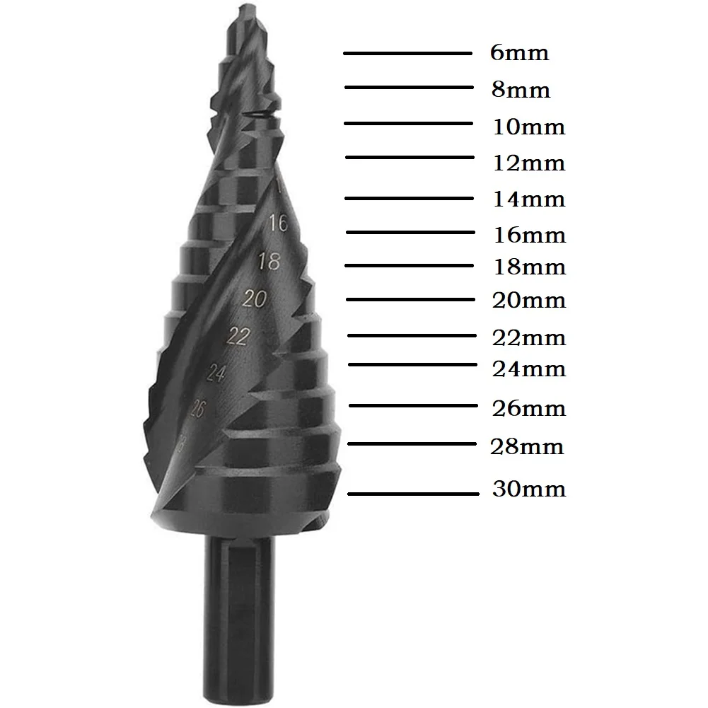 1Pc Step Drill Bit 6-30mm HSS Nitrogen Spiral Hole Cutter Triangle Shank For Steel Thin Iron Aluminum Drilling Metalworking Tool
1Pc Step Drill Bit 6-30mm HSS Nitrogen Spiral Hole Cutter Triangle Shank For Steel Thin Iron Aluminum Drilling Metalworking Tool
