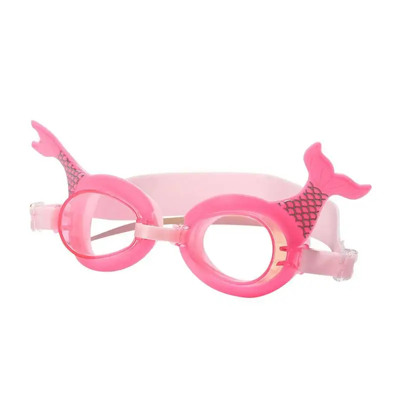 

Профессиональные очки для плавания для девочек, Мультяшные плавательные очки с заглушкой для ушей, водонепроницаемые противотуманные очки...
