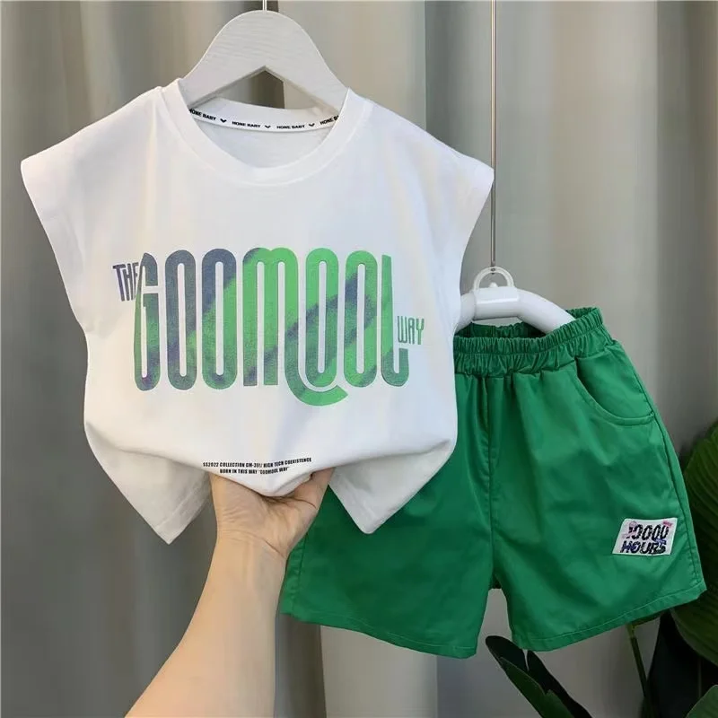 2023 New Kids Summer Clothes Set Short Sleeve Cotton Shirt And Green Shorts 2pcs Baby Boys Outfits Fashion Casual Sport Suit
2023 New Kids Summer Clothes Set Short Sleeve Cotton Shirt And Green Shorts 2pcs Baby Boys Outfits Fashion Casual Sport Suit