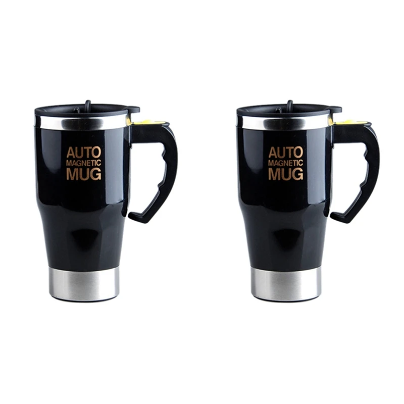 2X Self Stirring Mug Electric Coffee Tea Mug Stainless Steel Double Wall Travel Coffee Mug For Party Black
2X Self Stirring Mug Electric Coffee Tea Mug Stainless Steel Double Wall Travel Coffee Mug For Party Black