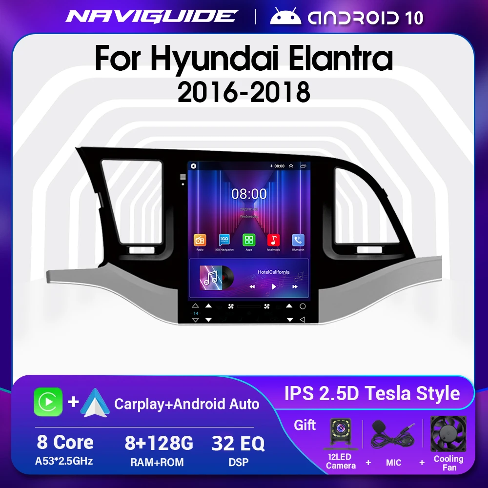 NAVIGUIDE Android 10 Tesla Style Car Radio For HYUNDAI ELANTRA 2016-2018 GPS Navigation Auto Radio Car Stereo Multimedia Player
NAVIGUIDE Android 10 Tesla Style Car Radio For HYUNDAI ELANTRA 2016-2018 GPS Navigation Auto Radio Car Stereo Multimedia Player