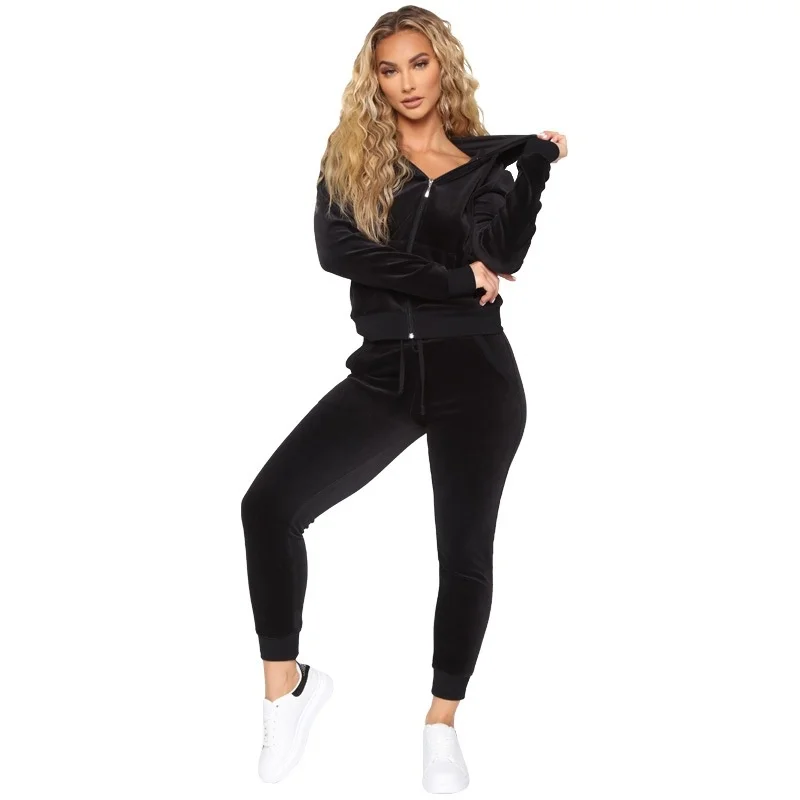 Zoctuo Women Two 2 Piece Set Autumn Fashion Tracksuit Womens Full Sleeve Zipper Hooded Top And Long Pants Suit Velvet Clothing
Zoctuo Women Two 2 Piece Set Autumn Fashion Tracksuit Womens Full Sleeve Zipper Hooded Top And Long Pants Suit Velvet Clothing