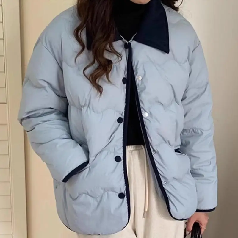 Women's Winter Solid Color Loose Down Cotton-padded Jacket Single-breasted Coat
Women's Winter Solid Color Loose Down Cotton-padded Jacket Single-breasted Coat
