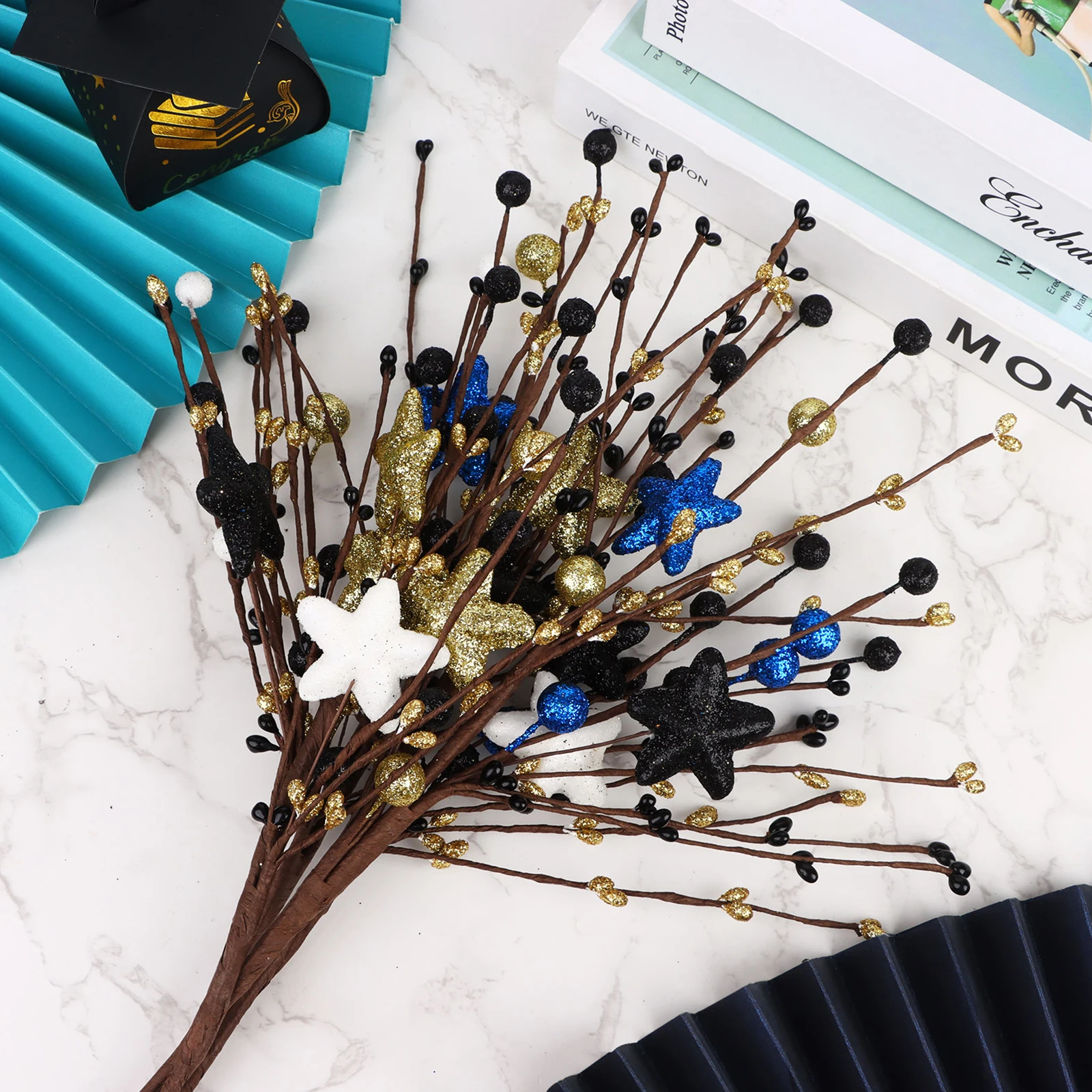 8 Pack Graduations Artificial Berry Stem Picks White Blue Black Gold Stars Berry Branch for Graduation Party Decorations Pentagr
8 Pack Graduations Artificial Berry Stem Picks White Blue Black Gold Stars Berry Branch for Graduation Party Decorations Pentagr