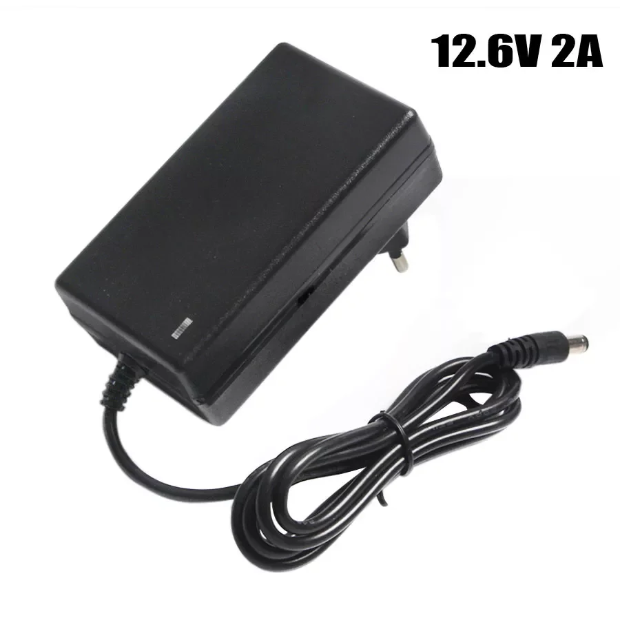12.6V 2A Battery Charger DC 5.5*2.1&2.5mm EU/US/UK Plug 110-220V 3*18650 Lithium Charger Power Adaptor For 12V Lithium Batte
12.6V 2A Battery Charger DC 5.5*2.1&2.5mm EU/US/UK Plug 110-220V 3*18650 Lithium Charger Power Adaptor For 12V Lithium Batte