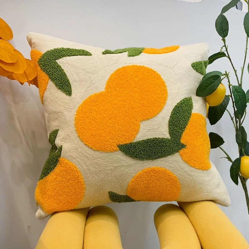Orange Fruit Cotton Thread Embroidery Cotton Sofa Chair Coussin Cushion Cover Decorative Pillow Case Modern Nordic
Orange Fruit Cotton Thread Embroidery Cotton Sofa Chair Coussin Cushion Cover Decorative Pillow Case Modern Nordic