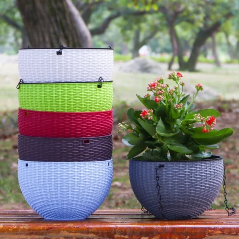 Garden Planter For Indoor Outdoor Thick Hanging Basket Imitation Rattan Flower Pot Garden Pot Plastic Round Resin Hanging Basket
Garden Planter For Indoor Outdoor Thick Hanging Basket Imitation Rattan Flower Pot Garden Pot Plastic Round Resin Hanging Basket
