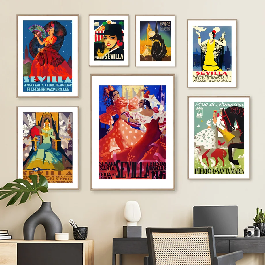 Spain Vintage Travel Sevilla Fiestas Wall Art Canvas Painting Nordic Posters And Prints Artwork Wall Pictures Living Room Decor
Spain Vintage Travel Sevilla Fiestas Wall Art Canvas Painting Nordic Posters And Prints Artwork Wall Pictures Living Room Decor