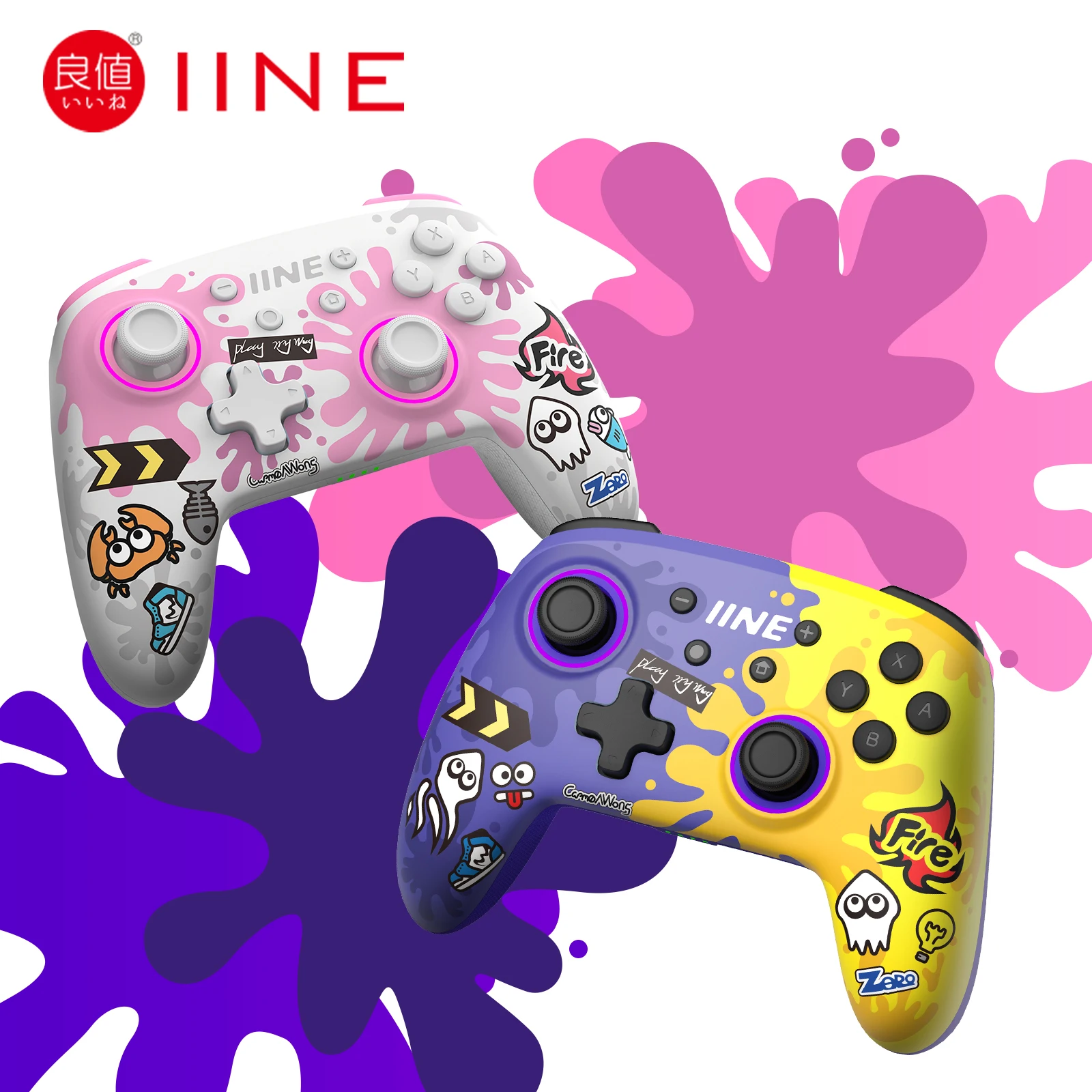 IINE Splatoon Exclusive Wireless Controller Wake Up Support NFC Amiibo Compatible Nintendo Switch/Switch lite/Switch OLED
IINE Splatoon Exclusive Wireless Controller Wake Up Support NFC Amiibo Compatible Nintendo Switch/Switch lite/Switch OLED