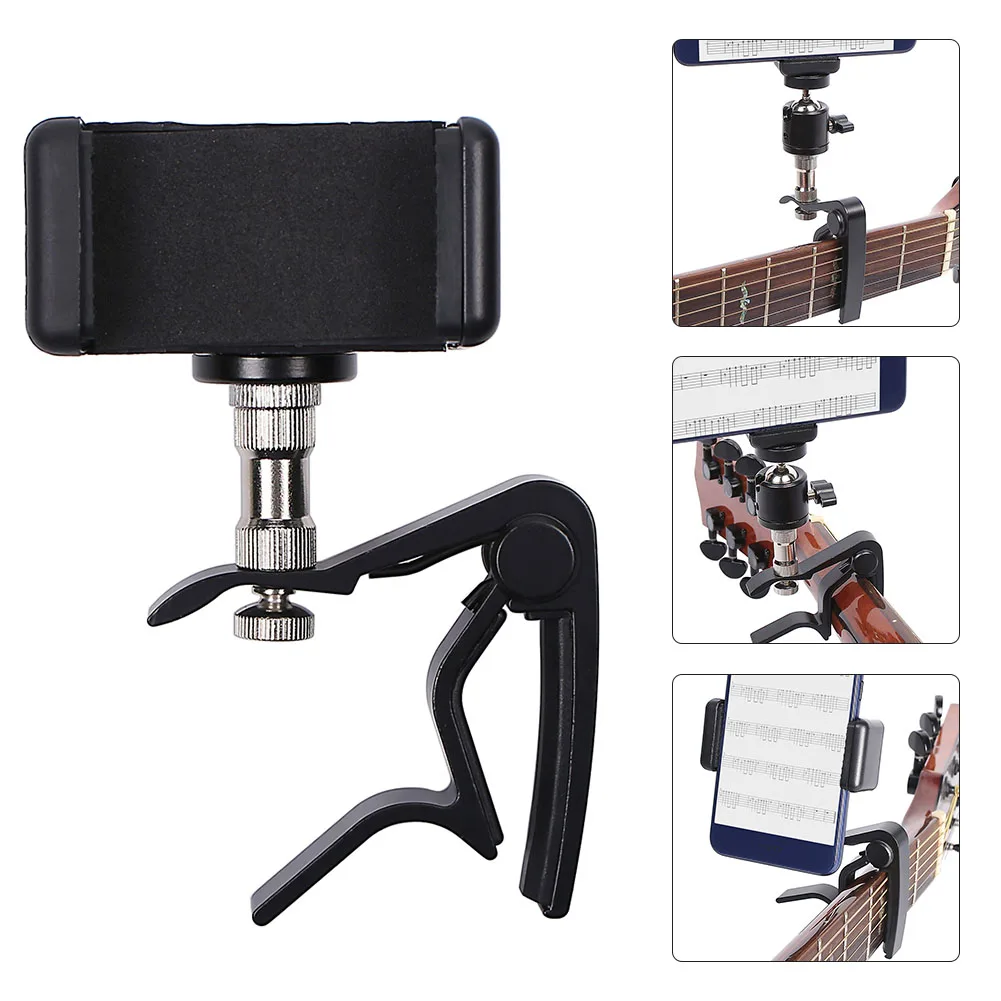 Multifunction Guitar Head Capo Clip Mic Stand Phone Holder Headstock Neck Clamp Adjustable Live Broadcast Bracket Guitar Capo
Multifunction Guitar Head Capo Clip Mic Stand Phone Holder Headstock Neck Clamp Adjustable Live Broadcast Bracket Guitar Capo