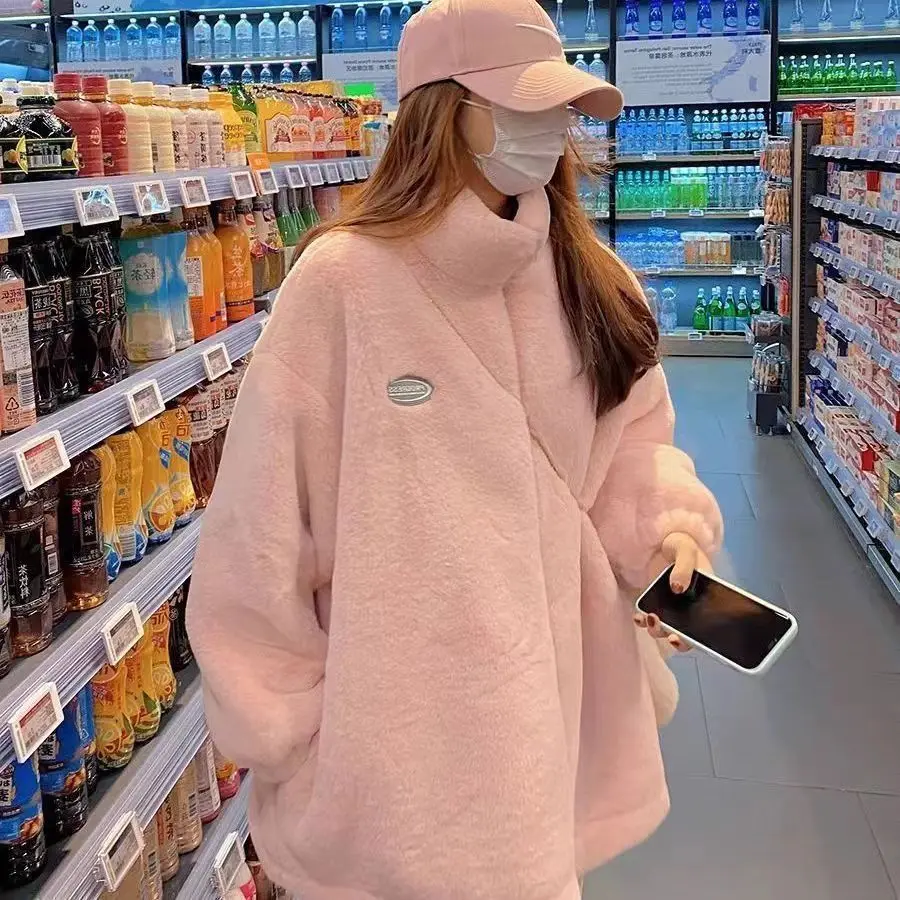 Korean Fashion Lambswool Fleece Jacket Autumn and Winter Padded and Thickened Long Sleeve Comfortable Lady Zip Up Hoodie
Korean Fashion Lambswool Fleece Jacket Autumn and Winter Padded and Thickened Long Sleeve Comfortable Lady Zip Up Hoodie
