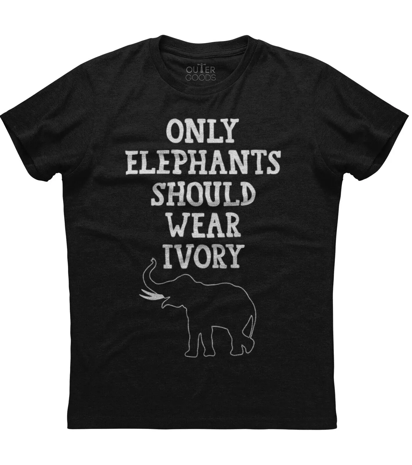 

Only Elephants Should Wear Ivory Mens Short Sleeve O-Neck Cotton T Shirt Men Casual Short Sleeve Tees Tops Harajuku Streetwear