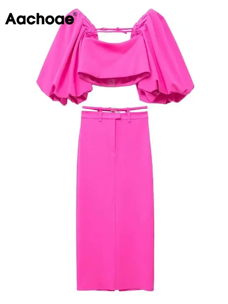 Женские комплекты Aachoae, повседневные Однотонные блузки с короткими рукавами-фонариками и квадратным вырезом, укороченные блузки с высокими...
Женские комплекты Aachoae, повседневные Однотонные блузки с короткими рукавами-фонариками и квадратным вырезом, укороченные блузки с высокими...