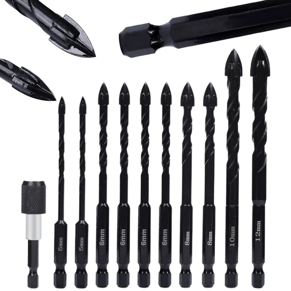 10pcs 5-12mm Hex Tile Drill Bits With Extension Rod Hard Alloy Triangle Ceramic Concrete Extension Hole Opener Tools
10pcs 5-12mm Hex Tile Drill Bits With Extension Rod Hard Alloy Triangle Ceramic Concrete Extension Hole Opener Tools