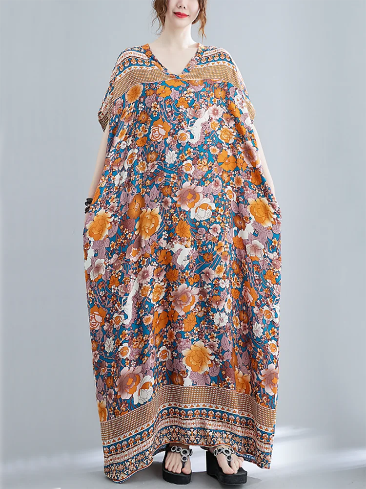 Kanifio Plus Size Maxi Long Beach Dress Women 2022 Summer New Bohemian Oversized Cover Ups for Swimwear Boho Vestidios 5150 9XL
Kanifio Plus Size Maxi Long Beach Dress Women 2022 Summer New Bohemian Oversized Cover Ups for Swimwear Boho Vestidios 5150 9XL