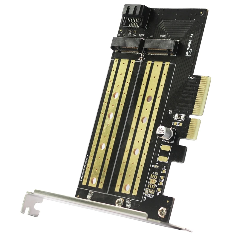 PCIE To M.2 Dual Bay Adapter Card NVME NGFF Dual Protocol High-Speed Desktop Computer Solid State Expansion Card
PCIE To M.2 Dual Bay Adapter Card NVME NGFF Dual Protocol High-Speed Desktop Computer Solid State Expansion Card