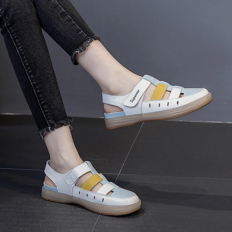 Leather sports beach sandals 2022 summer new outer wear ladies Baotou flat shoes pig cage soft bottom sandals
Leather sports beach sandals 2022 summer new outer wear ladies Baotou flat shoes pig cage soft bottom sandals