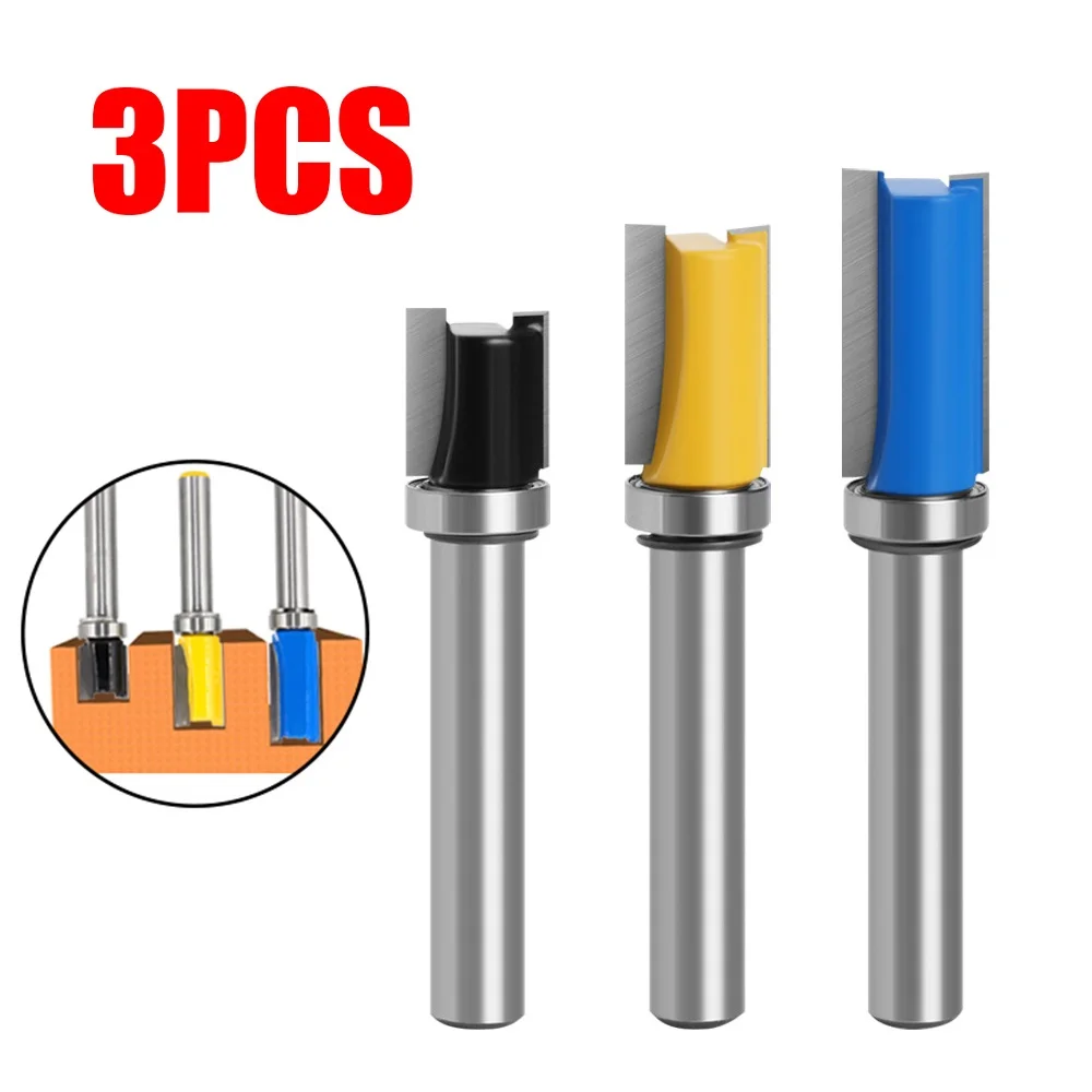 3pcs Flush Trim Router Bits 8mm Shank End Bearing Milling Cutter Woodworking Bottom Cleaning Flush Trim Tenon Cutter
3pcs Flush Trim Router Bits 8mm Shank End Bearing Milling Cutter Woodworking Bottom Cleaning Flush Trim Tenon Cutter