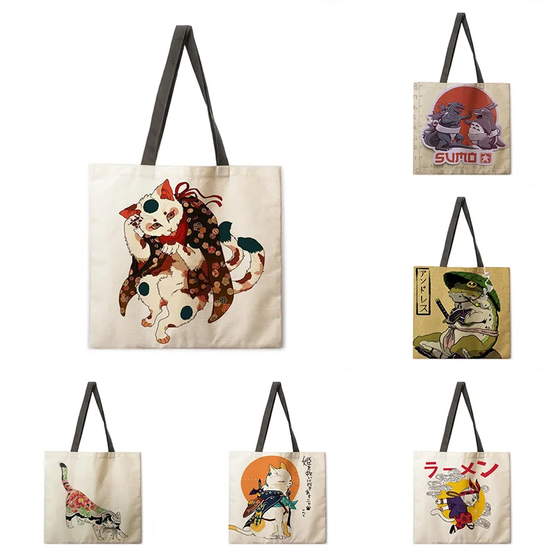 Samurai Cat Shoulder Bag Japanese Style Design Handbags for Women Shopping Bag for Boutique Groceries Daily Shoulder Beach Bags
Samurai Cat Shoulder Bag Japanese Style Design Handbags for Women Shopping Bag for Boutique Groceries Daily Shoulder Beach Bags