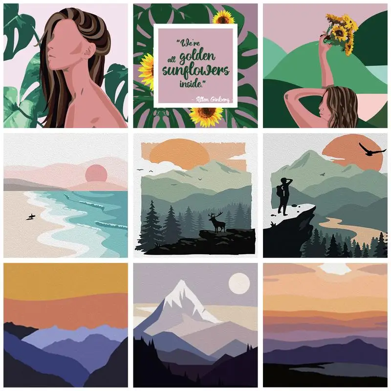 RUOPOTY 20x20cm Frame Diy Painting By Numbers For Kids Abstract Girls Mountain Landscape Gift Home Decor Coloring By Numbers
RUOPOTY 20x20cm Frame Diy Painting By Numbers For Kids Abstract Girls Mountain Landscape Gift Home Decor Coloring By Numbers