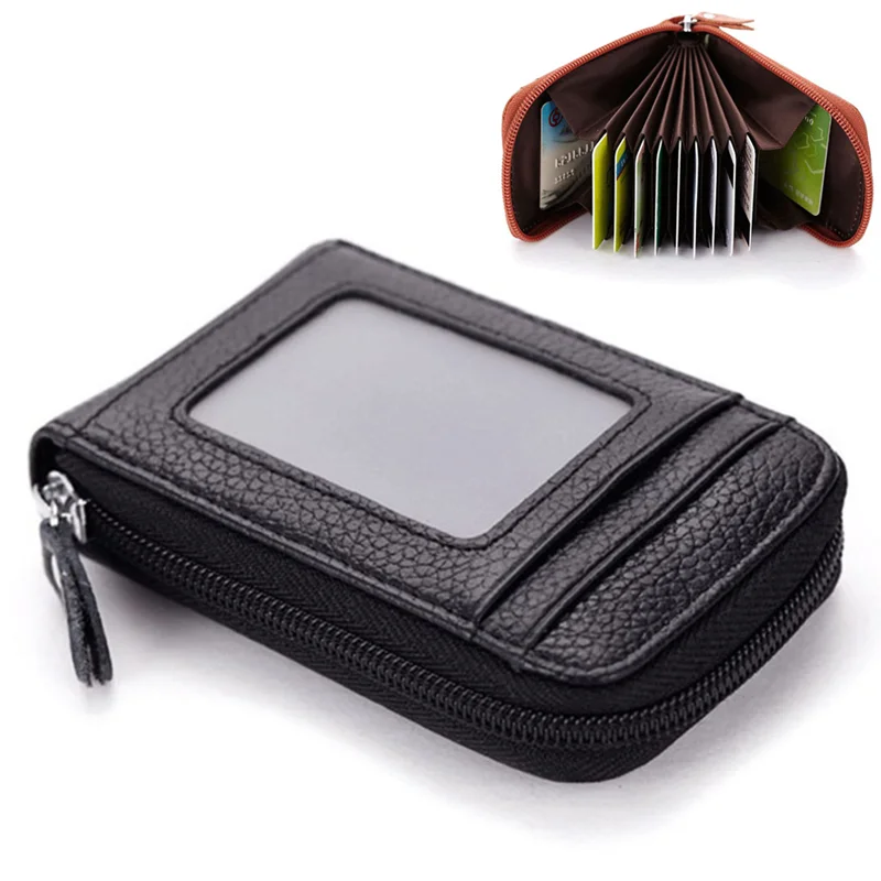 Визитница на молнии для мужчин и женщин, кредитница с несколькими слотами, кожаный кошелек для удостоверения личности и банковских карт
Визитница на молнии для мужчин и женщин, кредитница с несколькими слотами, кожаный кошелек для удостоверения личности и банковских карт
