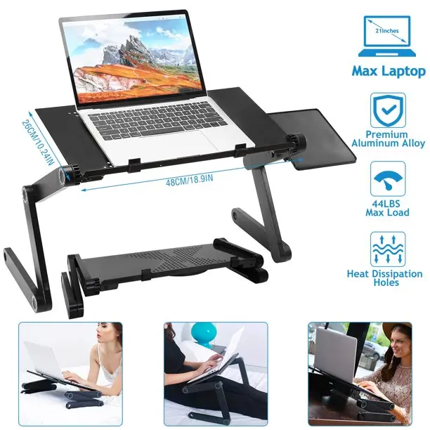 360 degree Adjustable Laptop Desk Foldable Bed Table Portable Lap Desk Folding Notebook Stand Reading and Writing Holder Breakfa
360 degree Adjustable Laptop Desk Foldable Bed Table Portable Lap Desk Folding Notebook Stand Reading and Writing Holder Breakfa