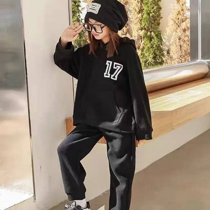 Autumn Active Kids Clothes Girl Suits Long Sleeve Letter Hoodies Sweatershirts Wide Leg Pants Children's Set 4 to 14 Year
Autumn Active Kids Clothes Girl Suits Long Sleeve Letter Hoodies Sweatershirts Wide Leg Pants Children's Set 4 to 14 Year