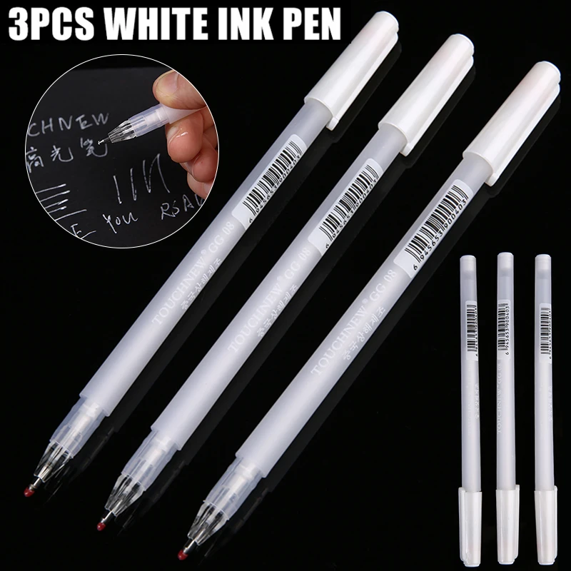 3pcs 0.8mm White Gel Ink Marker Pen Professional Writing Drawing Art Highlight Markers Fine Tip Sketching Painting Ink Pens
3pcs 0.8mm White Gel Ink Marker Pen Professional Writing Drawing Art Highlight Markers Fine Tip Sketching Painting Ink Pens