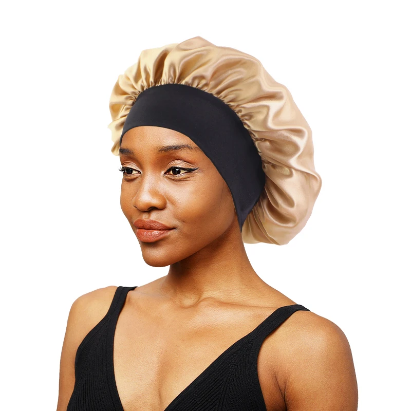 Black Wide Elastic Band Satin Sleep Night Chemo Cap Solid Color Hair Care Bonnet Nightcap For Women Men Unisex
Black Wide Elastic Band Satin Sleep Night Chemo Cap Solid Color Hair Care Bonnet Nightcap For Women Men Unisex