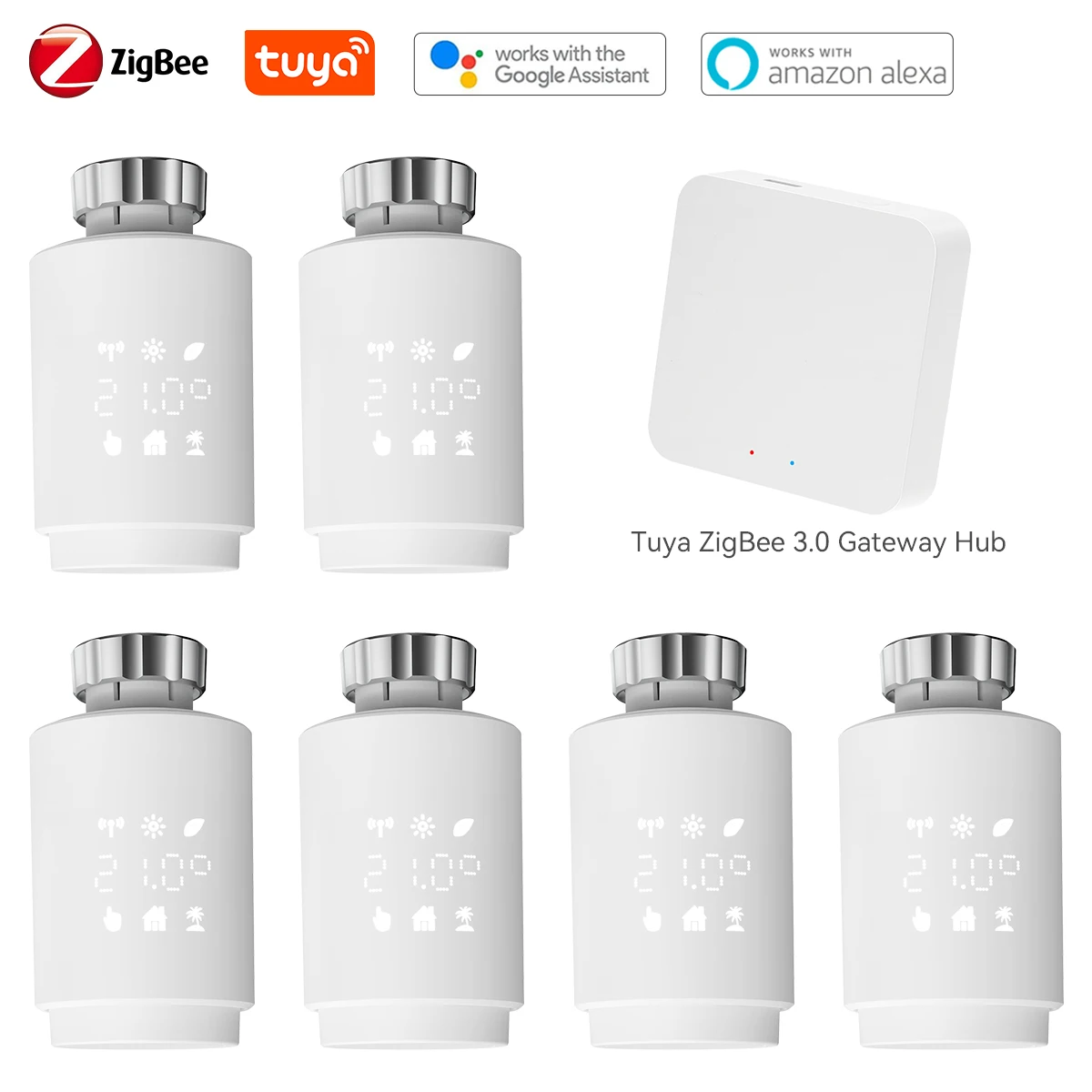Привод радиатора ZigBee 3,0 Tuya Smart, термостатический клапан радиатора, регулятор температуры, голосовое управление через Alexa
Привод радиатора ZigBee 3,0 Tuya Smart, термостатический клапан радиатора, регулятор температуры, голосовое управление через Alexa