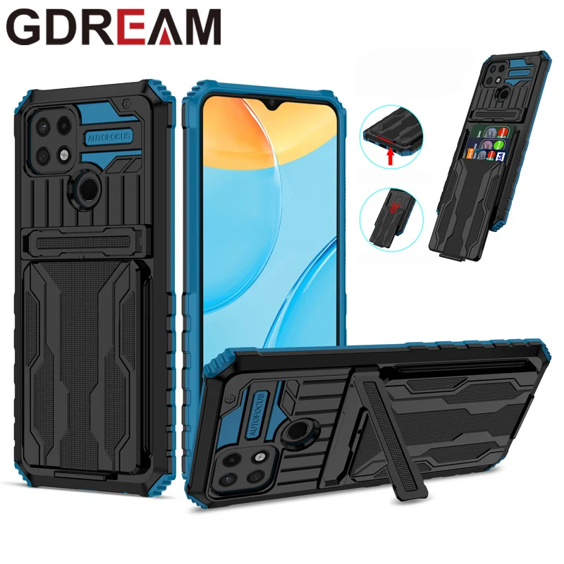 Shockproof Phone Case For OPPO Realme C3 C12 C15 C17 C11 C20 C21 C21Y Bracket Card Slot Protective Cover For Realme 5 5i 6i 7i
Shockproof Phone Case For OPPO Realme C3 C12 C15 C17 C11 C20 C21 C21Y Bracket Card Slot Protective Cover For Realme 5 5i 6i 7i